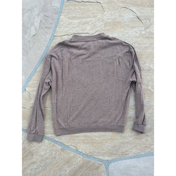 Z Supply Womens Howdy Sweatshirt Crewneck Brown Sz XS LS - Picture 3 of 3